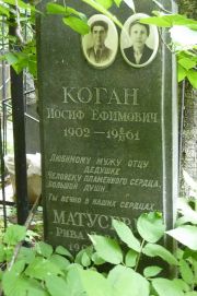Коган Иосиф Ефимович, Москва, Востряковское кладбище